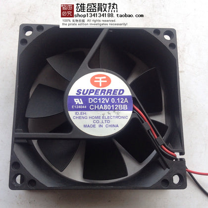 Benny superred CHA8012BB 12V 0.12A Double Rolled Beads 8CM 8025 Fan-inewdeals.com