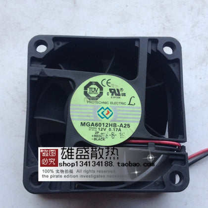 Magic MGA6012Hb-A25 12V 0.17A 6cm 6025 2-Wire Cooling Fan-inewdeals.com