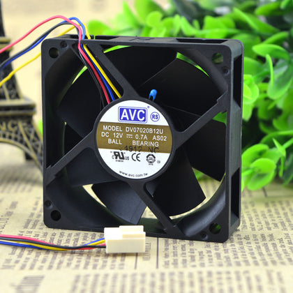 AVC DV07020B12U 7020 70mm 7cm DC 12V 0.7A dual ball bearing fan server inverter cooling fan