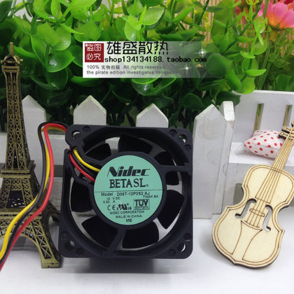 Nidec 6025 12V 0.30a 6cm Ball Large Air Fan D06T-12P3S2 AJ-inewdeals.com