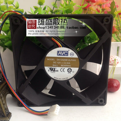 AVC 12cm PWM Double Ball 4pin 4-Pin Temperature Control Fan Da12025b12lp005-inewdeals.com