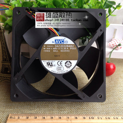 AVC Fan 12cm 12032 48V 0.35A DA12032B48U Four Double Ball-inewdeals.com