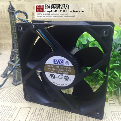AVC 12038 12V 2.5A Double Ball Bearing 12cm Violent Fan Ds12038b12u-inewdeals.com