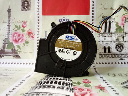 AVC BA10033B12H 12V 1.32A 9 9733 4-Wire Bearing Turbo Blower-inewdeals.com