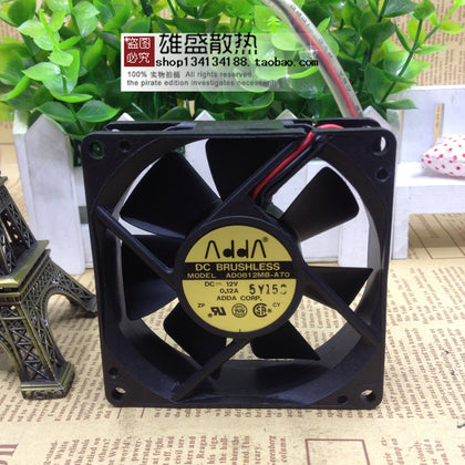 Adda 8cm 8025 8cm Cooling Fan AD0812MB-A70 12V 0.12A-inewdeals.com