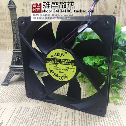 Adda Ad12hb-A7bgl 12025 12v 0.37a 4-Wire PWM Temperature Control Ball Fan-inewdeals.com