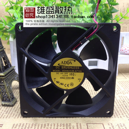 Adda AD0924UB-A71GL 24V 0.21A 9 9025 2-Wire Converter Fan-inewdeals.com