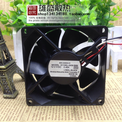Minebea/Then 8025 8CM 12V 0.46A 3110KL-04W-B89 Fan-inewdeals.com