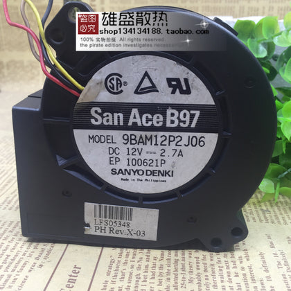 Japan Sanyo 12V 2.7a 9733 Turbine Centrifugal Fan 9bam12p2j06 Blower-inewdeals.com