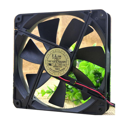 YATELOON D14BH-12 12V 0.70A 14CM two line winds chassis power supply fan cooling fan
