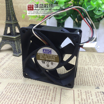 AVC E7025B12HA 12V 0.7A 7cm 7025 Three Double Ball CPU Fan-inewdeals.com