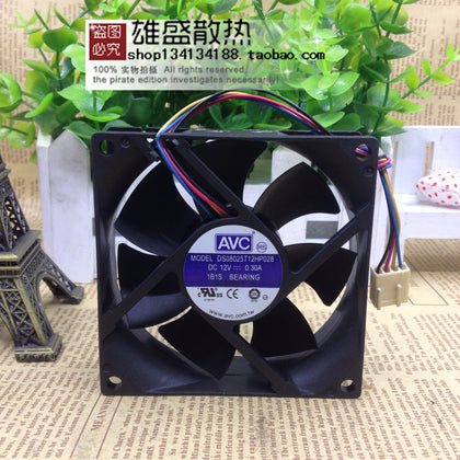 AVC 8025 8cm 4-Wire Ball Fan Temperature Control Mute Ds08025t12hp028 0.30a-inewdeals.com