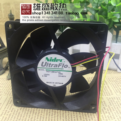 Nidec 9025 12V 0.14A T92T12MHA7-53 Z992 3-Wire Mute Cooling Fan-inewdeals.com