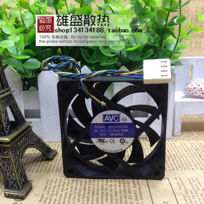 AVC DE07015T12U 7015 7cm 12V 0.7A Large Volume PWM CPU Fan-inewdeals.com