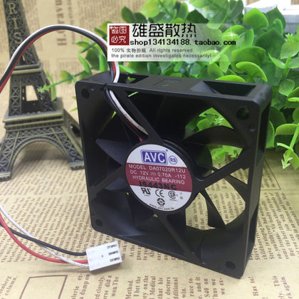 AVC DA07020R12U 12V 0.70A 7cm 7020 3-Wire Hydraulic Cooling Fan-inewdeals.com