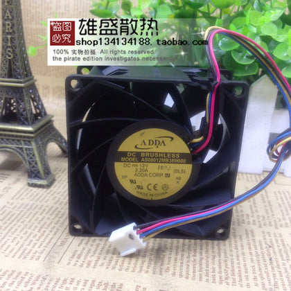 Adda 8038 8CM AS08012MB389B00 12V 2.20A 4-Wire PWM Double Ball-inewdeals.com