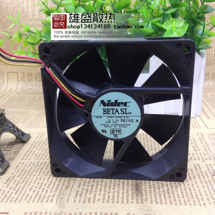 Nidec 9025 12v 0.55a D09T-12TS3 01B 9cm Double Ball Large Air Volume Chassis Fan-inewdeals.com