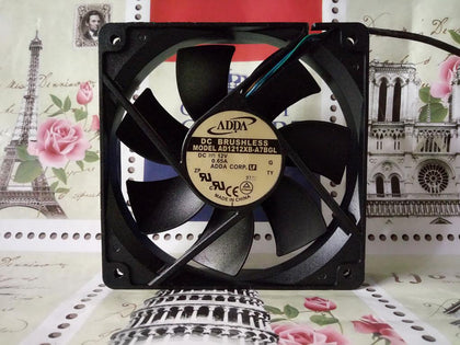 Adda AD1212XB-A7BGL 12V 0.65A 12cm 12025 Four-Wire PWN Temperature Control Fan-inewdeals.com