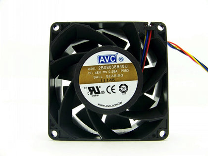 and 2B08038B48U 8038 8cm 80mm 48V 0.58A PWM double ball bearing cooling fan 80*80*38mm