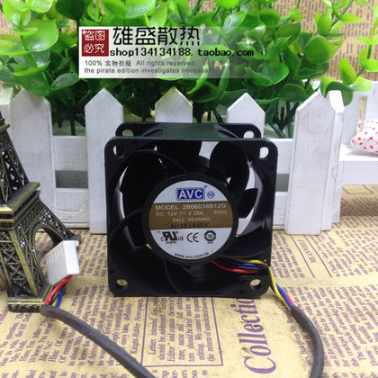 AVC 6038 12V 2.2A 2B06038B12G 6CM 4-Wire Violence Server Cooling Fan-inewdeals.com