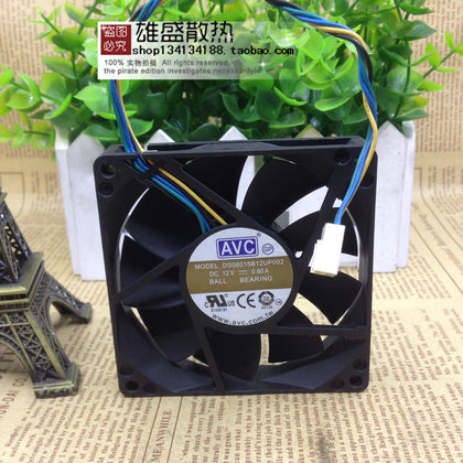 AVC DS08015B12UP002 12V 0.60a 8015 8cm 4-Wire Temperature Control Fan-inewdeals.com