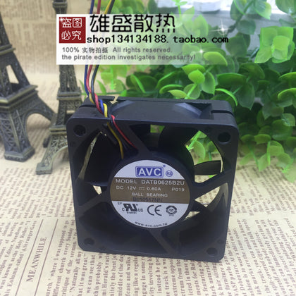 AVC DATB0625B2U 12V 0.6A 6cm 6025 4-Wire PWM Max Airflow Rate Cooling Fan-inewdeals.com
