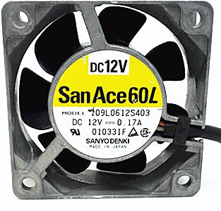 For SANYO 109L0612S403 6025 60mm 12V 0.17A cooling fan aluminum frame and long life 60*60*25mm