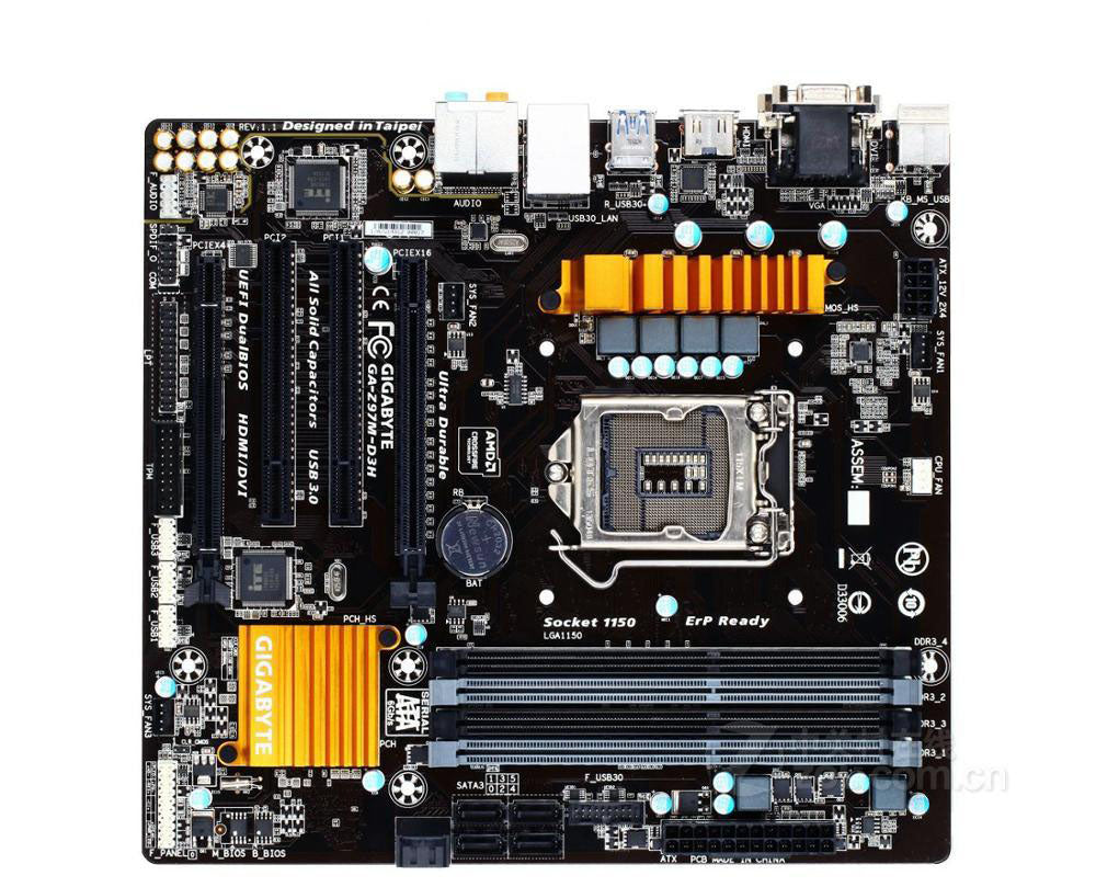 Used Desktop motherborad for Gigabyte Z97M-D3H motherboard DDR3 LGA 1150 for intel I3 I5 I7