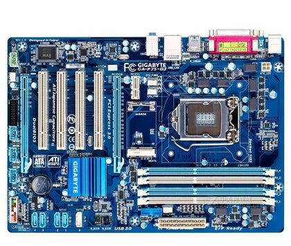 Used boards Gigabyte GA-P75-D3 Motherboard LGA 1155 DDR3 USB2.0 USB3.0 SATA3 P75 D3 32GB Intel B75 PC Desktop Mainboard