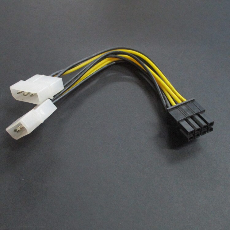10pcs D TYPE 4 Pin(F) to PCI-E 8 Pin(M) Power Adapter Cable