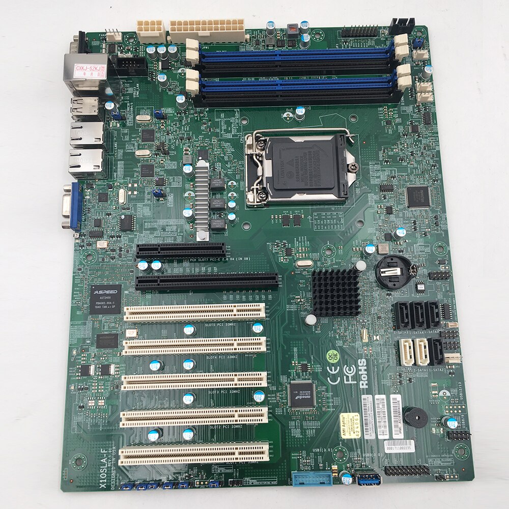 X10SLA-F Supermicro Industrial Control PC Motherboard E3-1200 V3/V4 4. Generation Core i3 ECC Dual GbE LAN Ports LGA1150 DDR3 Vollständig getestet und funktionsfähig