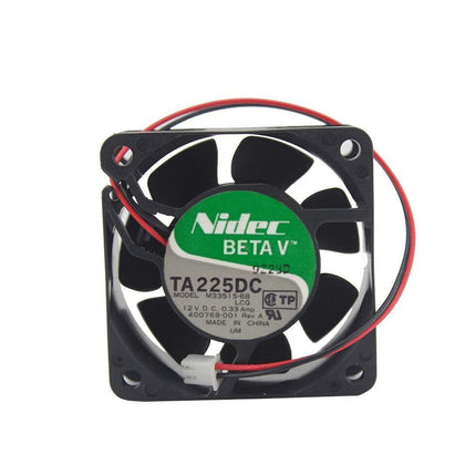 For Nidec TA225DC M33515-68 12V 0.33A 60mm 6025 three -wire cooling fan 60*60*25mm