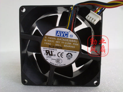 brand  Avc data0838b8u 8038 8cm 48v 0.29a 4 line dual ball bearing fan - inewdeals.com