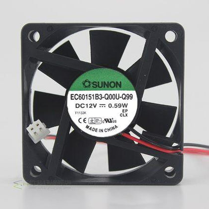 12V 0.59W silent fan 6015 60mm 60*60*15mm EC60151B3-Q00U-Q99 cooling case axial fan