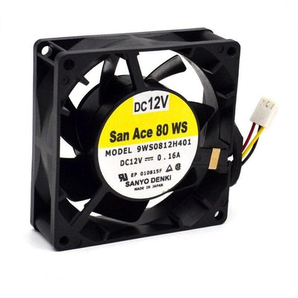 80mm 8025 server waterproof cooling fan 9WS0812H401 12V 0.16A 80*80*5CM