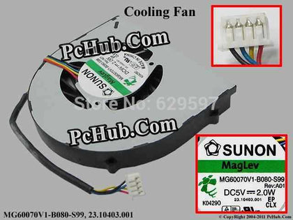 laptop CPU cooling fan for Lenovo ideapad U160 U165 DFS400805L10T F99C mg60070v1-b080-s99 5V 2.0W - inewdeals.com