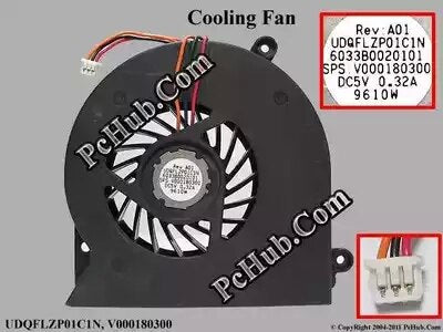laptop CPU cooling fan FOR Toshiba Satellite A500 A505 A505D A505-S6033 netbook UDQFLZP01C1N 6033B0020101 V000180300 MCF-812BM05 - inewdeals.com