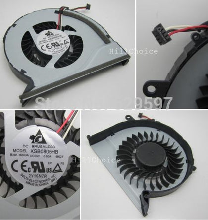 laptop CPU cooling fan cooler for Samsung NP550P5C NP550P7C NP550 FAN BA81-16653B BA81-16653a KSB0805HB BK2T DC5V 0.60A - inewdeals.com